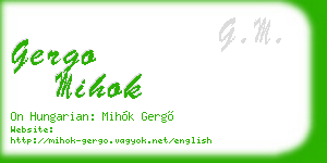 gergo mihok business card